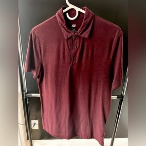 Burgundy Polo // Size Small